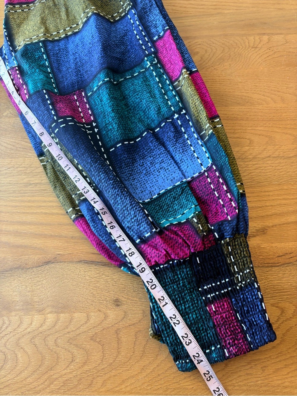 Kara Chic by NF Patchwork Elastic-Waist Harem Joggers one size fits most - Picture 6 of 7